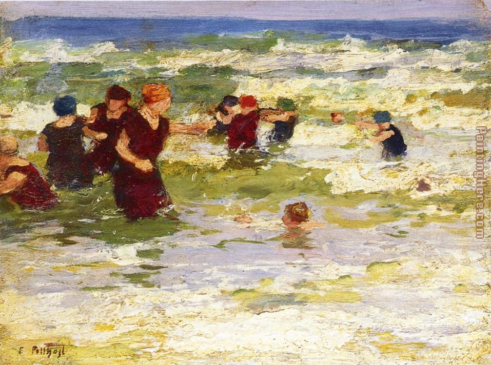At the Beach I painting - Edward Henry Potthast At the Beach I art painting